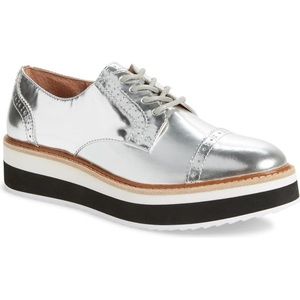 Halogen x Atlantic Pacific silver flatform oxfords
